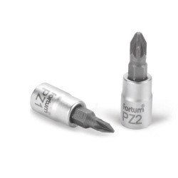 Zásuvný kľúč PZ, 1/4', PZ3, L 37mm, CrV/S2, FORTUM Zásuvný kľúč PZ, 1/4', PZ3, L 37mm, CrV/S2, FORTUM
