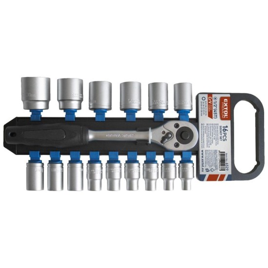 Nástrčné kľúče, sada 16 ks, EXTOL PREMIUM