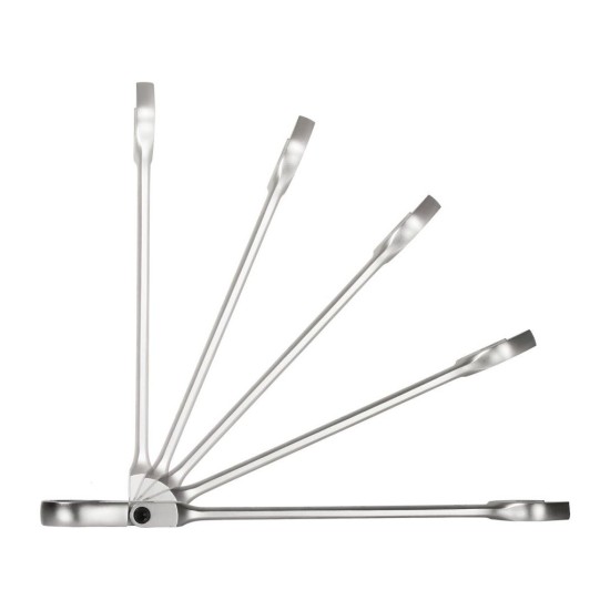 Račňový kľúč s kĺbom, 72 zubov, 9mm, L 157mm, CrV/S2, FORTUM