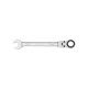 Račňový kľúč s kĺbom, 72 zubov, 12mm, L 174mm, CrV/S2, FORTUM