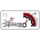 Račňový kľúč s kĺbom, 72 zubov, 12mm, L 174mm, CrV/S2, FORTUM