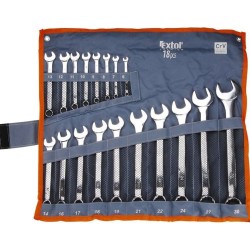 Ploché kľúče, sada 18ks, 6-30mm, CrV, EXTOL PREMIUM Ploché kľúče, sada 18ks, 6-30mm, CrV, EXTOL PREMIUM