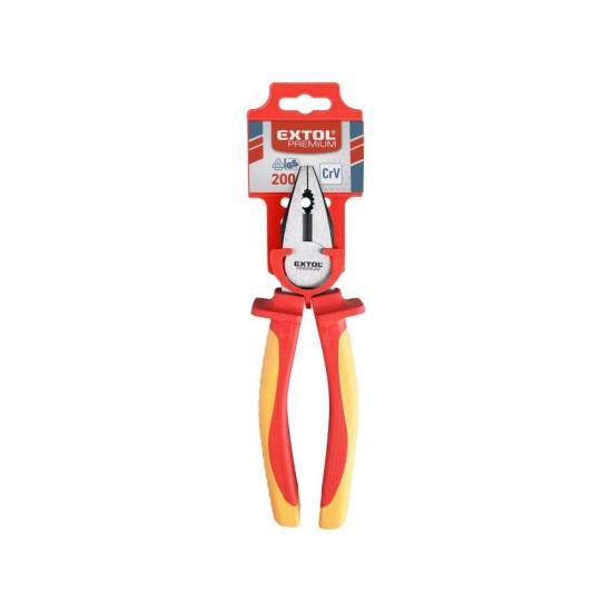 Kombinované kliešte, 200mm, 1000V, VDE, CrV, EXTOL PREMIUM