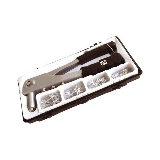 Nitovacie kliešte + sada nitov 60ks, pre trhacie nity 2.4-3.2-4.0-4.8mm z materiálu Al, EXTOL CRAFT