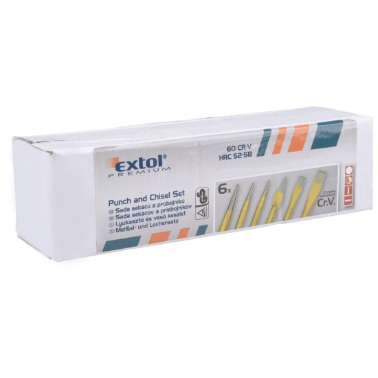 Sekáče, razidlá a razidlá, sada 6 ks, EXTOL PREMIUM