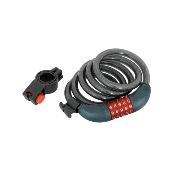 Zámok na bicykel, kódové uzamykanie, 12x1200mm EXTOL PREMIUM