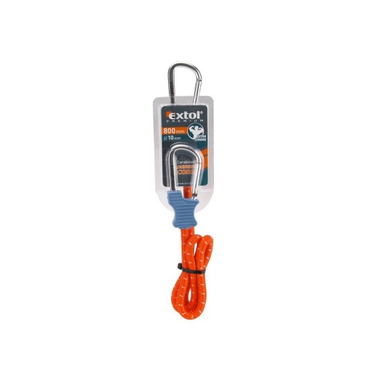 Gumová svorka s karabínami, 120cmx10mm, EXTOL PREMIUM