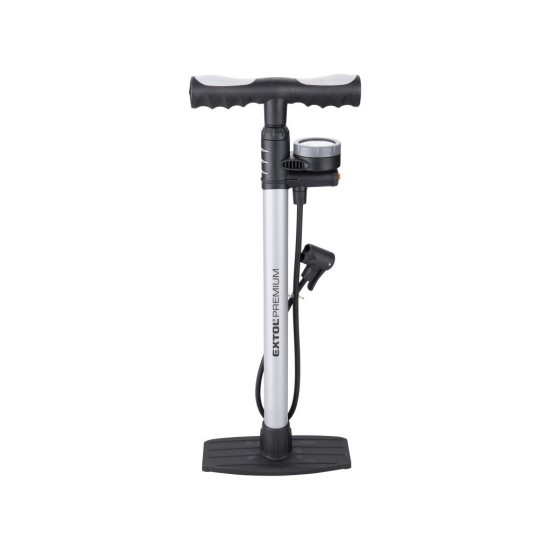 Pumpa na bicykel s manometrom a vypúšťacím ventilom, EXTOL PREMIUM