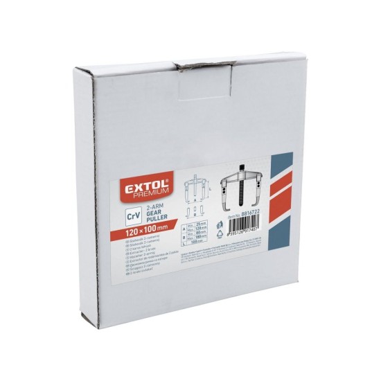 Dvojramenný sťahovák, kovaný, rozpätie 120, hĺbka 100mm, EXTOL PREMIUM