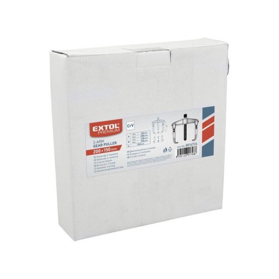 Dvojramenný sťahovák, kovaný, rozpätie 200, hĺbka 150mm, EXTOL PREMIUM