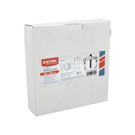 Dvojramenný sťahovák, kovaný, rozpätie 250, hĺbka 205mm, EXTOL PREMIUM