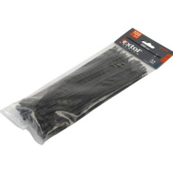 Drôtené pásky, 3.6x200mm, 100ks, čierna, NYLON, EXTOL PREMIUM