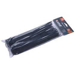 Drôtené pásky, 3.6x200mm, 100ks, čierna, NYLON, EXTOL PREMIUM