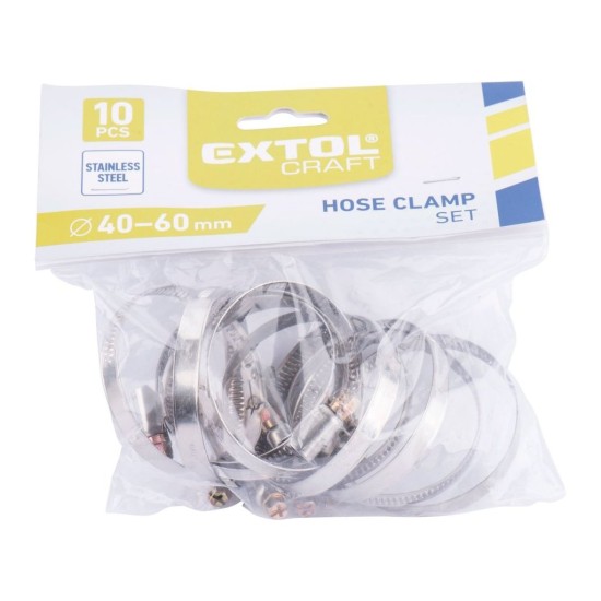 Hadicové spony, balenie 10, 40-60 mm, pozinkované, EXTOL CRAFT Hadicové spony, balenie 10, 40-60 mm, pozinkované, EXTOL CRAFT