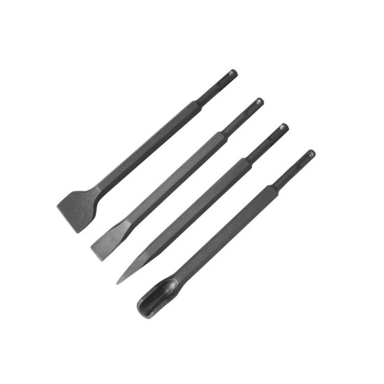 Sekáče SDS PLUS, sada 4ks, ploché 20x250mm, ploché 40x250mm, špicaté 250mm, drážkovanie 250mm, EXTOL CRAFT Sekáče SDS PLUS, sada 4ks, ploché 20x250mm, ploché 40x250mm, špicaté 250mm, drážkovanie 250mm, EXTOL CRAFT