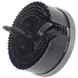 Vrták do dreva alebo sadrokartónu, 5 priemerov: 60-67-74-81-95mm, hĺbka vŕtania do 38mm, kalené zuby, EXTOL CRAFT Vrták do dreva alebo sadrokartónu, 5 priemerov: 60-67-74-81-95mm, hĺbka vŕtania do 38mm, kalené zuby, EXTOL CRAFT