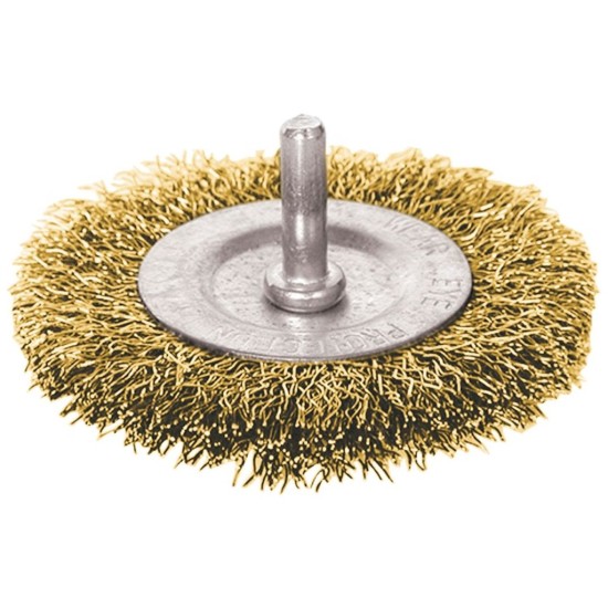 Kruhová kefa, Ø 63 mm, vlnitý drôt S 0,3 mm, stopka 6 mm, EXTOL CRAFT