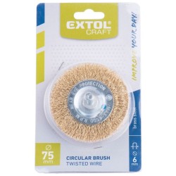 Kruhová kefa, Ø 75 mm, vlnitý drôt S 0,3 mm, stopka 6 mm, EXTOL CRAFT Kruhová kefa, Ø 75 mm, vlnitý drôt S 0,3 mm, stopka 6 mm, EXTOL CRAFT
