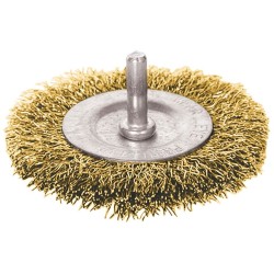 Kruhová kefa, Ø 75 mm, vlnitý drôt S 0,3 mm, stopka 6 mm, EXTOL CRAFT