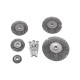 Oceľové kruhové kefy, sada 5, 3x stopka 6mm Oceľové kruhové kefy, sada 5, 3x stopka 6mm