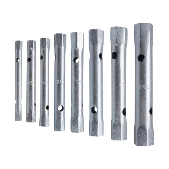 Rúrkové kľúče, sada 8ks, 6-22mm, 2 kľúče, nylonové puzdro, CrV, EXTOL PREMIUM Rúrkové kľúče, sada 8ks, 6-22mm, 2 kľúče, nylonové puzdro, CrV, EXTOL PREMIUM
