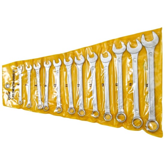 Kľúče otvorené, sada 12ks, 6-22mm, W.S., EXTOL CRAFT