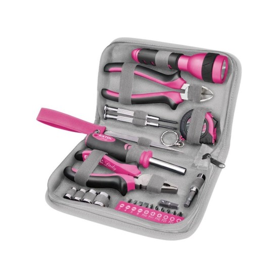Sada náradia 23ks, ružová farba, EXTOL LADY