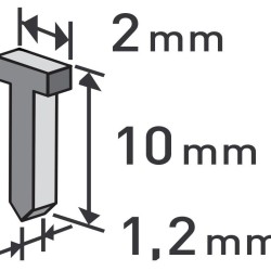 Klince, balenie 1000ks, 10mm, 2,0x0,52x1,2mm, EXTOL PREMIUM