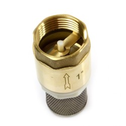 Spätný ventil - prísavný kôš mosadzný 1"