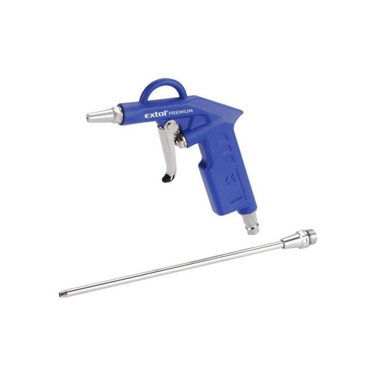 Fúkacia pištoľ, max. práca. tlak 8 bar (0,8 MPa), 2 trysky (krátke a 21 cm), BP 210 EXTOL PREMIUM Fúkacia pištoľ, max. práca. tlak 8 bar (0,8 MPa), 2 trysky (krátke a 21 cm), BP 210 EXTOL PREMIUM