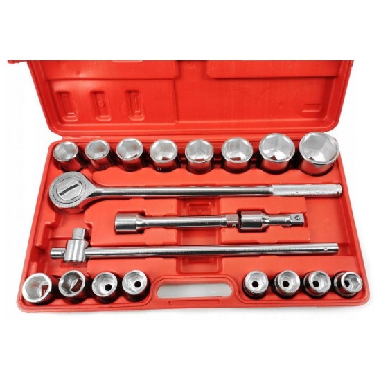 Sada nástrčných kľúčov 3/4 21ks 19-50mm šesťhran MAR-POL