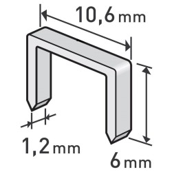 Pracky, balenie 1000ks, 6mm, 10,6x0,52x1,2mm EXTOL PREMIUM