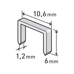 Pracky, balenie 1000ks, 6mm, 10,6x0,52x1,2mm EXTOL PREMIUM