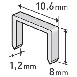 Pracky, balenie 1000ks, 8mm, 10,6x0,52x1,2mm EXTOL PREMIUM Pracky, balenie 1000ks, 8mm, 10,6x0,52x1,2mm EXTOL PREMIUM