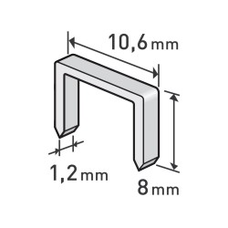 Pracky, balenie 1000ks, 8mm, 10,6x0,52x1,2mm EXTOL PREMIUM