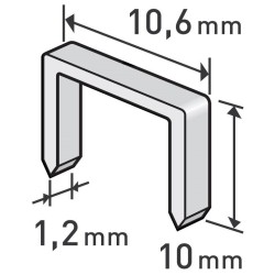 Pracky, balenie 1000ks, 10mm, 10,6x0,52x1,2mm EXTOL PREMIUM Pracky, balenie 1000ks, 10mm, 10,6x0,52x1,2mm EXTOL PREMIUM
