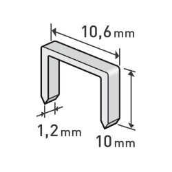Pracky, balenie 1000ks, 10mm, 10,6x0,52x1,2mm EXTOL PREMIUM Pracky, balenie 1000ks, 10mm, 10,6x0,52x1,2mm EXTOL PREMIUM