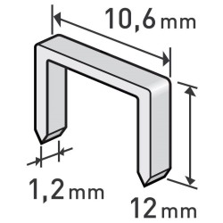 Pracky, balenie 1000ks, 12mm, 10,6x0,52x1,2mm EXTOL PREMIUM Pracky, balenie 1000ks, 12mm, 10,6x0,52x1,2mm EXTOL PREMIUM