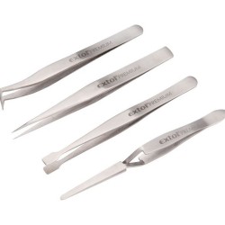 Pinzeta z nehrdzavejúcej ocele, sada 4 ks EXTOL PREMIUM