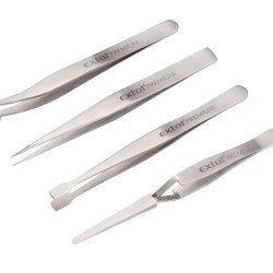 Pinzeta z nehrdzavejúcej ocele, sada 4 ks EXTOL PREMIUM