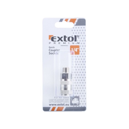Rýchlospojka vzduchová zásuvka s vonkajším závitom, G-1/4" EXTOL PREMIUM