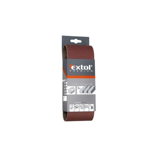 Plátno brúsny nekonečný pás, balenie. 3ks, P80, 75x533mm, EXTOL PREMIUM Plátno brúsny nekonečný pás, balenie. 3ks, P80, 75x533mm, EXTOL PREMIUM