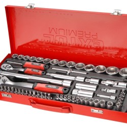 Nástrčné kľúče, sada 65ks, 1/4", 1/2", CrV, EXTOL PREMIUM