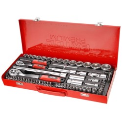Nástrčné kľúče, sada 65ks, 1/4", 1/2", CrV, EXTOL PREMIUM