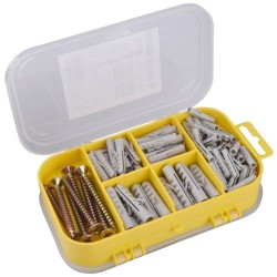 Skrutky s hmoždinkami 4 veľkosti, sada 170ks, EXTOL CRAFT