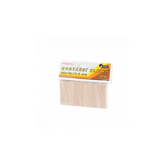 Drevené kliny BK 20ks/65x18x12-0 Drevené kliny BK 20ks/65x18x12-0