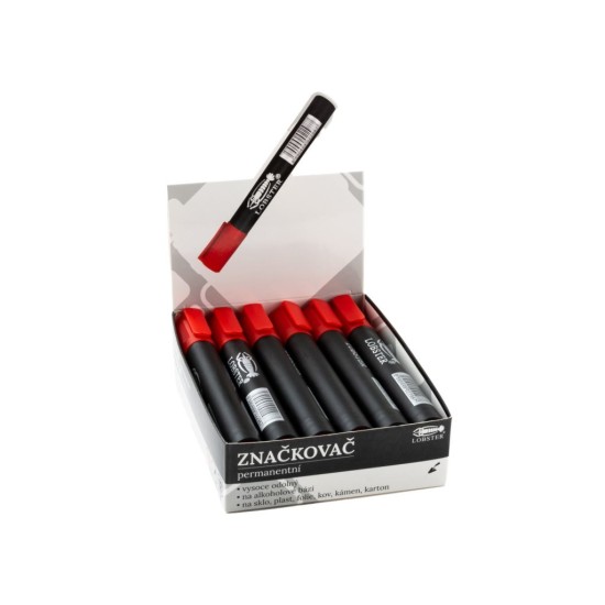 Permanentná značka (fix) - červená Permanentná značka (fix) - červená