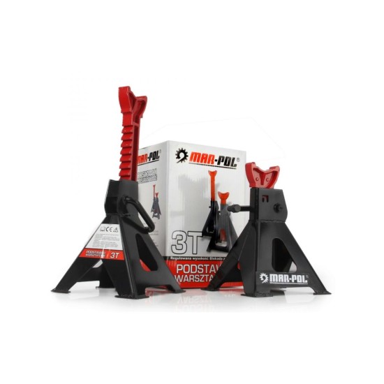 Nastaviteľná podpera pod telom 3t (1 pár) s poistkou MAR-POL Nastaviteľná podpera pod telom 3t (1 pár) s poistkou MAR-POL