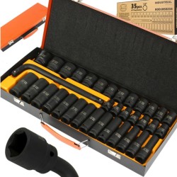 Šesťhranná rázová objímka 1/2", 8-32mm, sada 35ks BJC Šesťhranná rázová objímka 1/2", 8-32mm, sada 35ks BJC