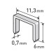 Pracky, balenie 1000ks, 6mm, 11,3x0,52x0,70mm, EXTOL PREMIUM